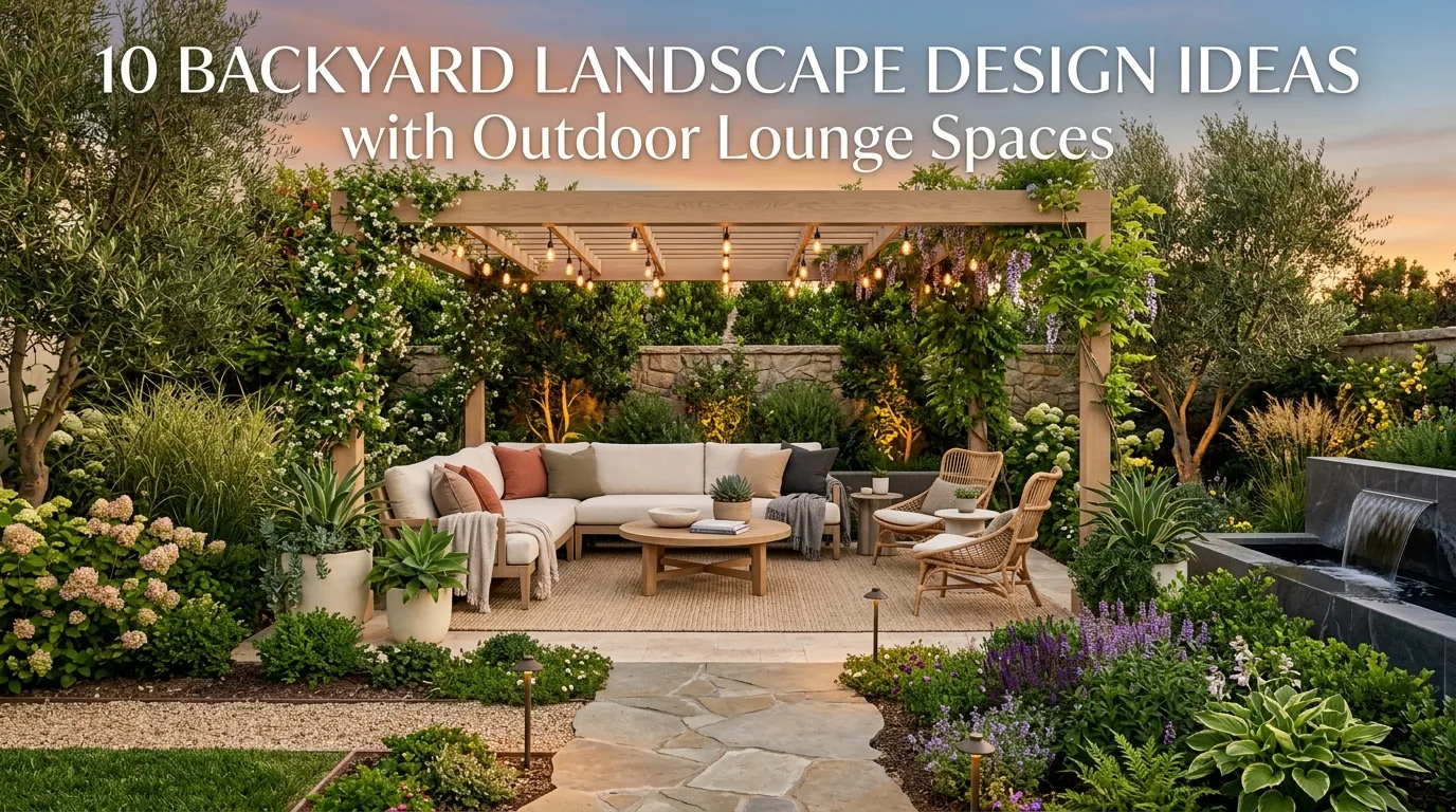 Backyard Landscape Design Ideas with Outdoor Lounge Spaces