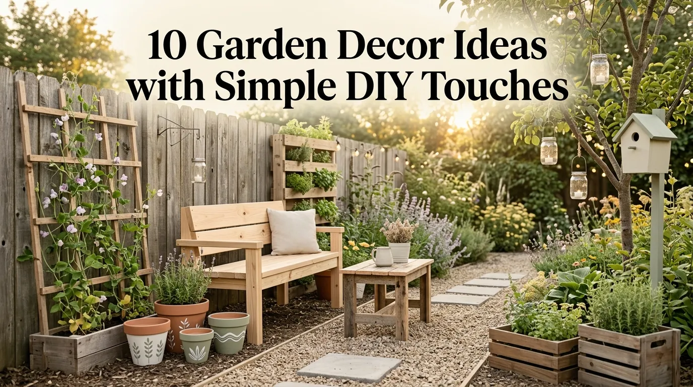 10 Garden Decor Ideas with Simple DIY Touches