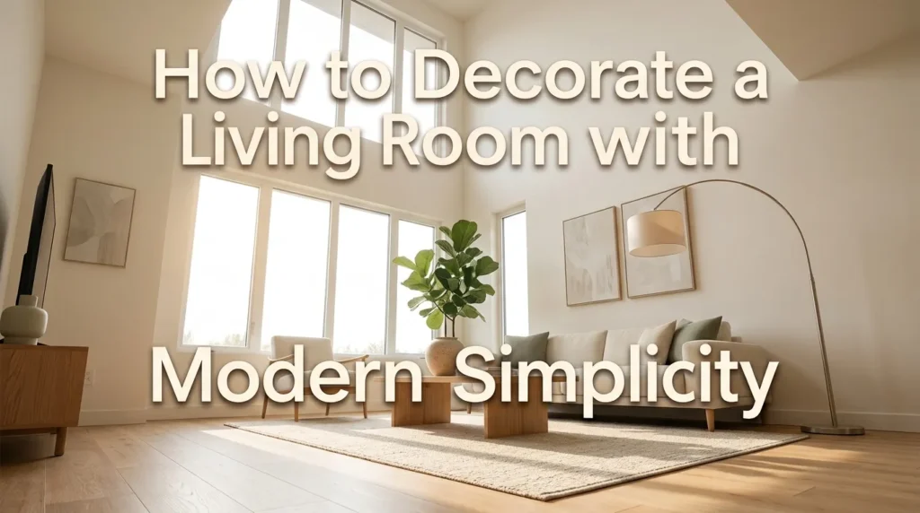 How to Decorate a Living Room with Modern Simplicity