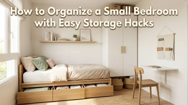 How to Organize a Small Bedroom with Easy Storage Hacks