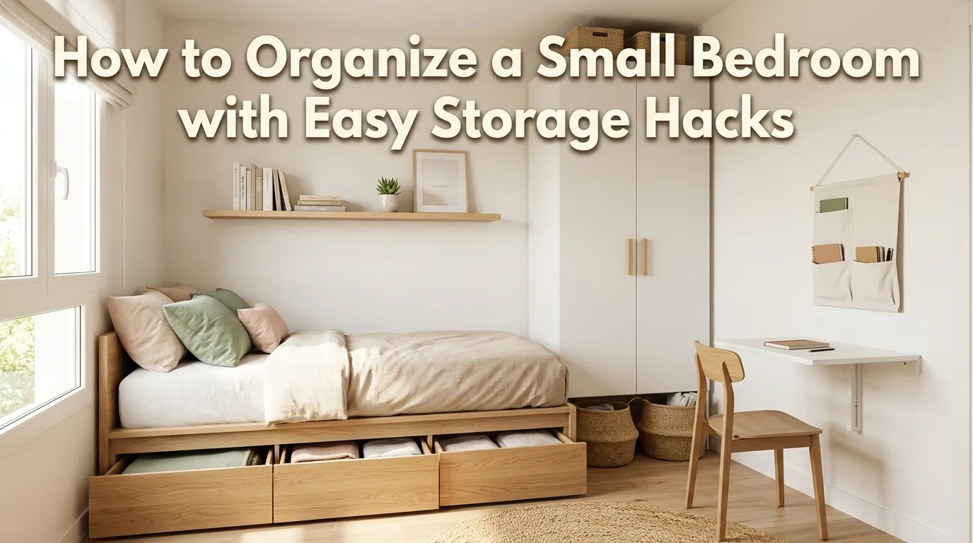 How to Organize a Small Bedroom with Easy Storage Hacks