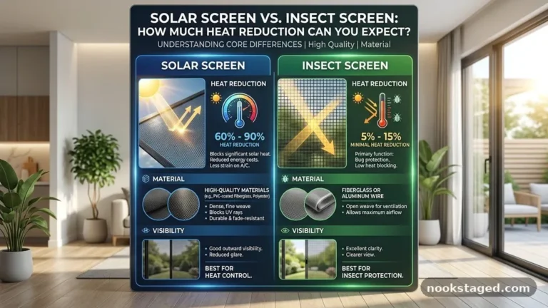 Solar Screen vs Insect Screen: How Much Heat Reduction Can You Expect?