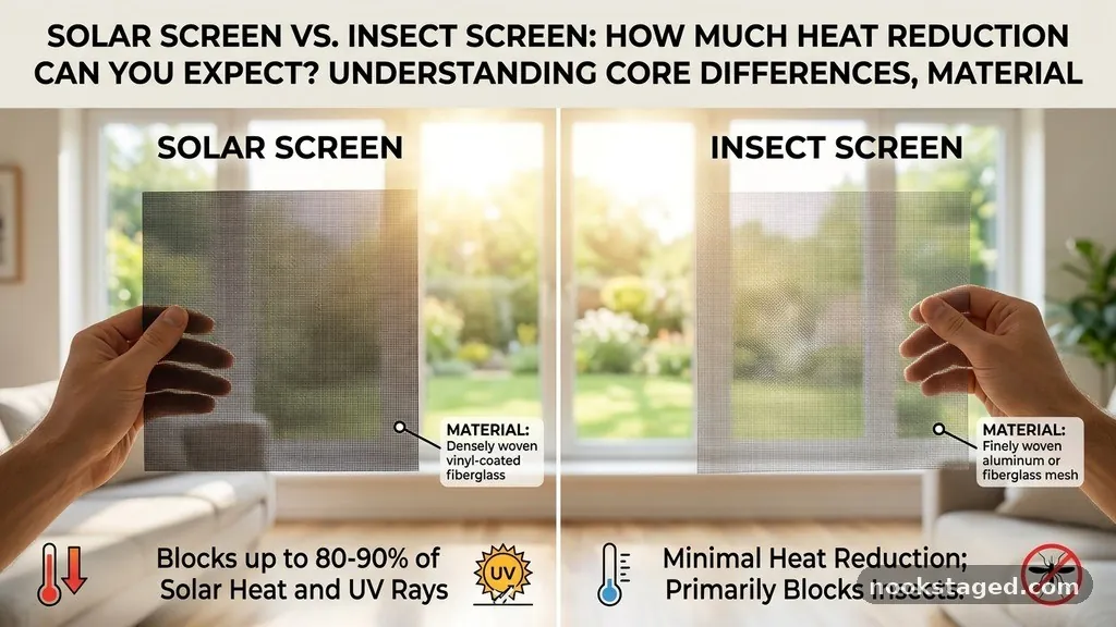 Understanding the Core Differences in Material - Solar Screen vs Insect Screen: How Much Heat Reduction Can You Expect?